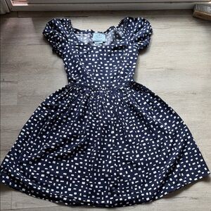 PRADA Vintage Dress in Navy and White